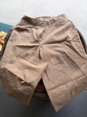 Rafaella Brown Plaid Straight-Leg Trousers